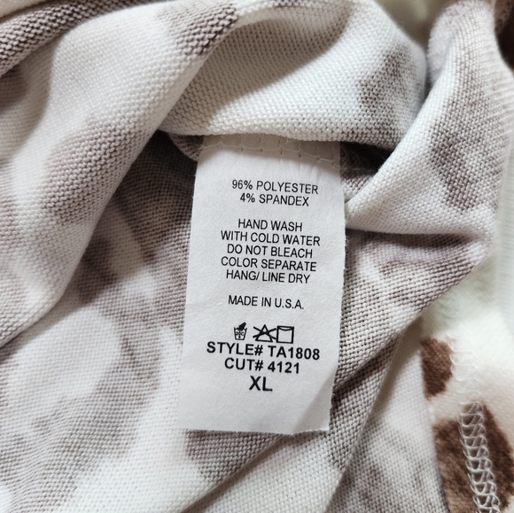 Bombom Brown and White Cow Print Women's Top - Picture 13 of 15